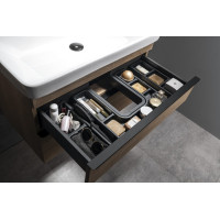 Sapho LINDO boční organizér, sada 2ks, 114x323mm, plast, antracit LD002