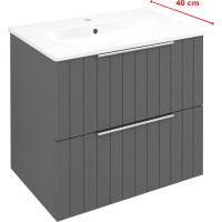 Sapho CIRASA umyvadlová skříňka 58x54x39cm, carina strip CR592-4141S