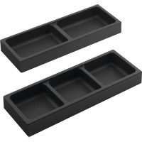 Sapho LINDO boční organizér, sada 2ks, 114x323mm, plast, antracit LD002