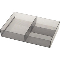 Sapho Organizér do zásuvky, 202x50x302 mm, plast, kouřová 909