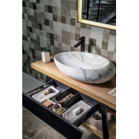 Sapho TWIGA PLUS umyvadlová zásuvka 88, 5x17x43, 5cm, černá mat VC460-3535