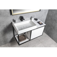 Sapho SKARA umyvadlová skříňka 100x49, 5x46, 5cm, černá mat/bílá mat CG004-3131
