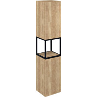 Sapho SKARA skříňka 35x171x32cm, 2x dvířka, levá/pravá, černá mat/dub Alabama CG010-2222
