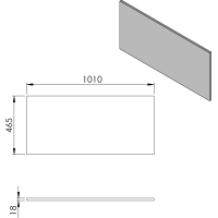Sapho CIRASA deska DTDL 101x1, 8x46, 5cm, dub Alabama CR101-2222