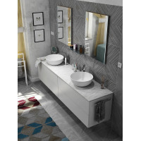 Sapho TREOS pracovní deska 1466x513 mm, rockstone, bílá mat TX147-0101