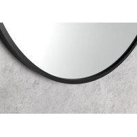 Sapho NOTION SLIM kulaté zrcadlo v rámu ø 40cm, černá mat NT400