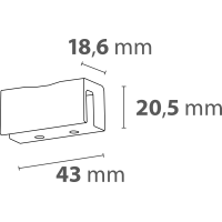 Sapho MULTISYSTEM uchycení osvětlení na zrcadlo, galerku, černá E28149EI