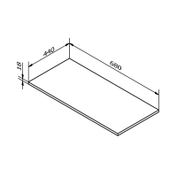 Sapho Deska DTDL 680x18x440mm, antracit matný DT068-3434