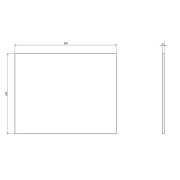 Sapho SKARA deska Rockstone 595x12x470 mm, bílá mat CG022-0101
