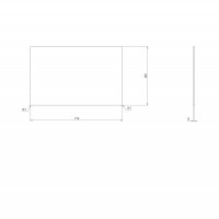 Sapho SKARA deska Rockstone 71, 2x12x46cm, bílá mat CG025-0101