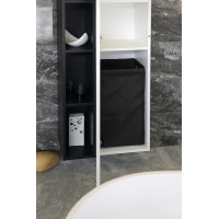 Sapho Prádelní koš do skříně 310x570x230mm, suchý zip, černá UPE600B