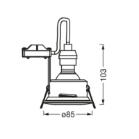 LEDVANCE SPOTLIGHT koupelnové podhledové svítidlo, GU10, 4, 3W, 230V, IP65, bílá AC3146900ZS