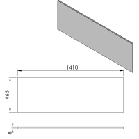 Sapho CIRASA deska DTDL 141x1, 8x46, 5cm, dub Alabama CR141-2222