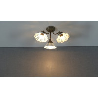 Sapho NAPOLI stropní svítidlo, 3xE14, 40W, 230V, keramické stínítko, bronz MC613