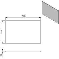 Sapho CIRASA deska DTDL 71x1, 8x46, 5cm, dub Alabama CR071-2222