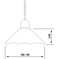 Sapho LAMPEDUSA závěsné svítidlo E27, 60W, 230V, keramické stínítko, mosazný řetěz MC011C