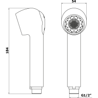 Bruckner HOFFER výsuvná sprcha dřezové baterie 1/2", 2 režimy, chrom 424.070.2