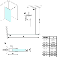 Gelco VARIO čiré sklo 800x2000mm GX1280