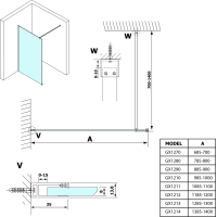 Gelco VARIO čiré sklo 1200x2000mm GX1212