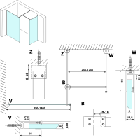 Gelco VARIO čiré sklo 900x2000mm GX1290