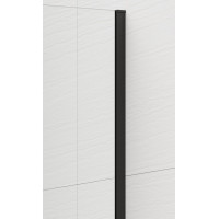 Polysan ESCA BLACK MATT jednodílná sprchová zástěna k instalaci ke stěně, kouřové sklo, 900 mm ES1290-02