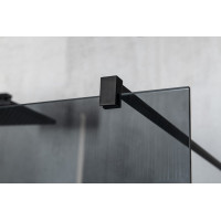 Gelco VARIO BLACK jednodílná sprchová zástěna k instalaci ke stěně, kouřové sklo, 1100 mm GX1311GX1014