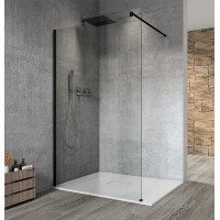 Gelco VARIO BLACK jednodílná sprchová zástěna k instalaci ke stěně, čiré sklo, 1100 mm GX1211GX1014
