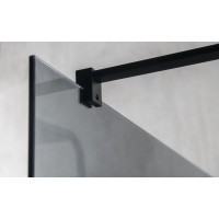 Gelco VARIO BLACK jednodílná sprchová zástěna k instalaci ke stěně, kouřové sklo, 1100 mm GX1311GX1014