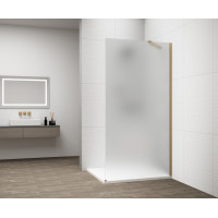 Polysan ESCA GOLD MATT jednodílná sprchová zástěna k instalaci ke stěně, matné sklo, 700 mm ES1170-04