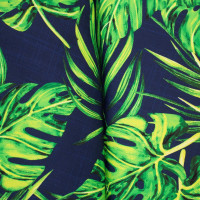 Voděodolný polštář do závěsného křesla LUNA BIZU 60x100 cm - Monstera - tmavě modrý
