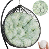 Oboustranný voděodolný sedací polštář do závěsného křesla 130 cm - Primavera/šedý