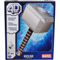 4D BUILD 3D Puzzle Marvel: Thórovo kladivo 87 dílků