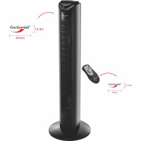 Sloupový ventilátor CALID - černý
