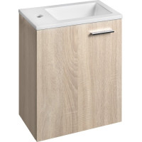 Aqualine ZOJA skříňka s umyvadlem z litého mramoru 40x22 cm, dub platin 51049DP-01