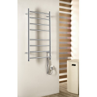 Sapho REDONDO elektrický sušák ručníků s časovačem, kulatý, 500x900 mm, 75 W, nerez lesk ER220T
