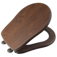 Kerasan RETRO WC sedátko Soft Close, ořech/bronz 108640