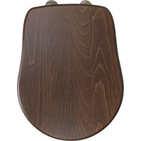 Kerasan RETRO WC sedátko Soft Close, ořech/bronz 108640