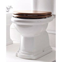 Kerasan RETRO WC sedátko Soft Close, ořech/bronz 108640