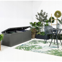 Zahradní úložný box 680 l - šedý