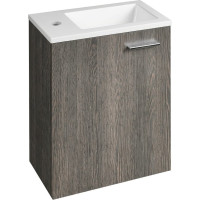 Aqualine ZOJA skříňka s umyvadlem z litého mramoru 40x22 cm, mali wenge 51049MW-01