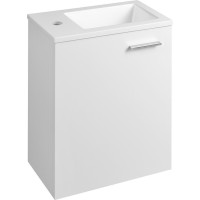 Aqualine ZOJA skříňka s umyvadlem z litého mramoru 40x22 cm, bílá 51049A-01