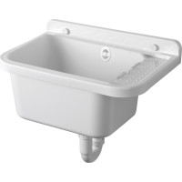 Aqualine Závěsná výlevka s odkládací plochou 50x34cm, plast, bílá PI5050