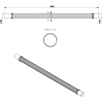 Bruckner FLEXY ohebná propojovací trubka, L-80cm, rovné 40/40mm 164.322.0