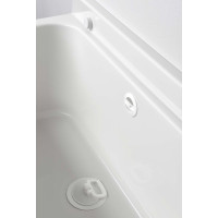 Aqualine Závěsná výlevka s odkládací plochou 50x34cm, plast, bílá PI5050
