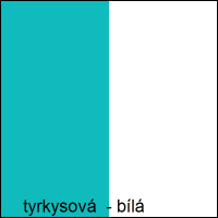 Barevné provedení - tyrkysová / bílá