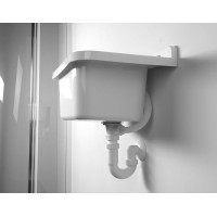 Aqualine Závěsná výlevka s odkládací plochou 50x34cm, plast, bílá PI5050