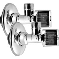 Aqualine Rohový kulový ventil 1/2"x3/8", pár, chrom 5306
