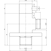 Sapho MINIMAL rohový ventil s rozetou, 1/2"x 3/8" pro studenou vodu, nerez mat MI058S