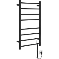 REDONDO elektrický sušák ručníků, kulatý, 500x900 mm, 75 W, černá mat ER220BV