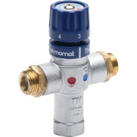 Sapho Termostatický směšovač, 1/2", 30-60 stupňů, zpětné klapky TMT12MPM